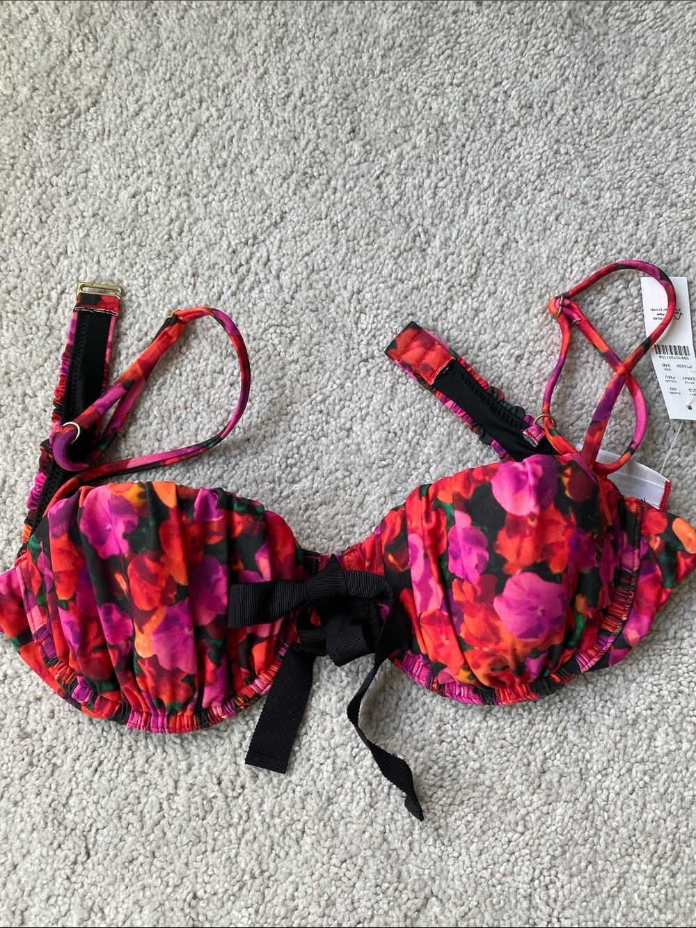 Jcrew Floral Swim Top size 34B